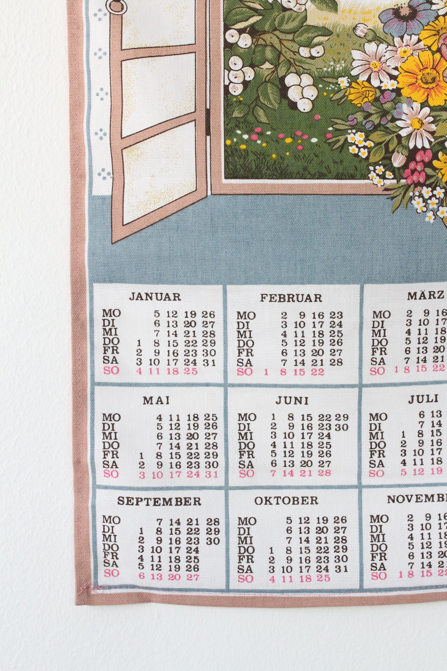 Vintažinis sienos kalendorius "Langas į 1987"